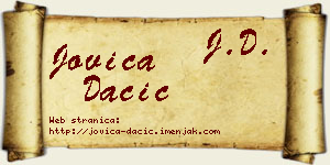 Jovica Dačić vizit kartica